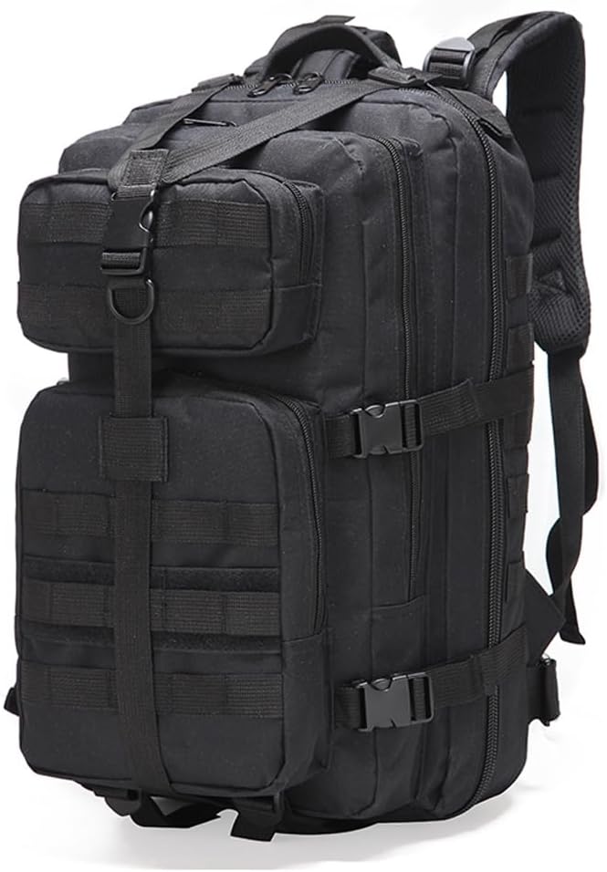 Military Tactical Backpack 3 Day Assault Pack Army Molle Bag Backpacks Rucksack 35L (Black)