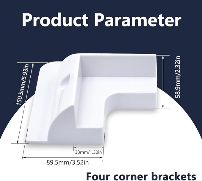 Solar Panel Mounting Brackets PC Corner Bracket Solar Panel Roof Drill-Free Mount for RV Boats 1Set - 4pcs White