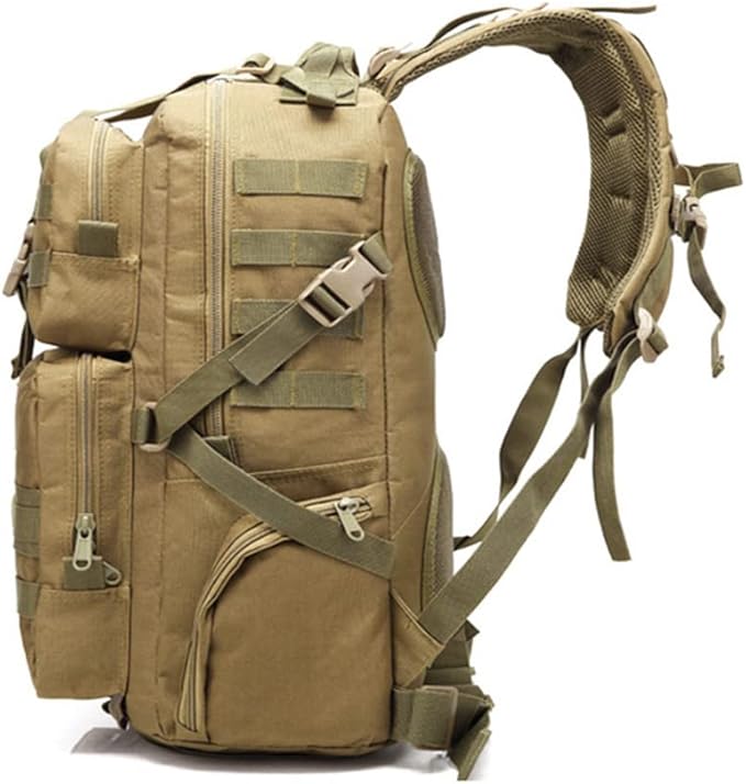 Outdoor Sports Pack Hiking Bag Tactical Rucksack Camo Knapsack Combat Camouflage Tactical 55L 3P Molle Backpack