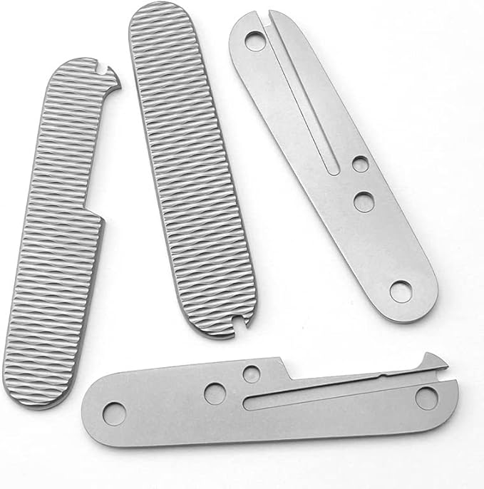 AYULL 1 Pair Handle Patch Fits for 91MM Titanium Anti-slip Scales Handle DIY Replacement Accessory