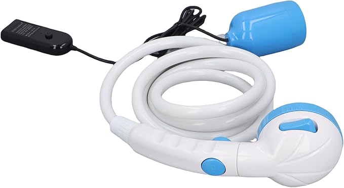 Portable Outdoor Shower IPX7 Rated Multiple Spray Modes USB C Electric Shower Pump with 70.9in Water Pipe for Camping