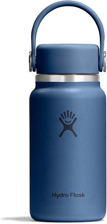 Hydro Flask Micro Bottle - Insulated Mini Leak Proof Flask for Purse or Pocket in 6.7 Oz Harbor Blue