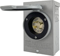 Reliance Controls Corporation PB20 20-Amp NEMA 3R Power Inlet Box for Generators Up to 5000 Running WattsGray