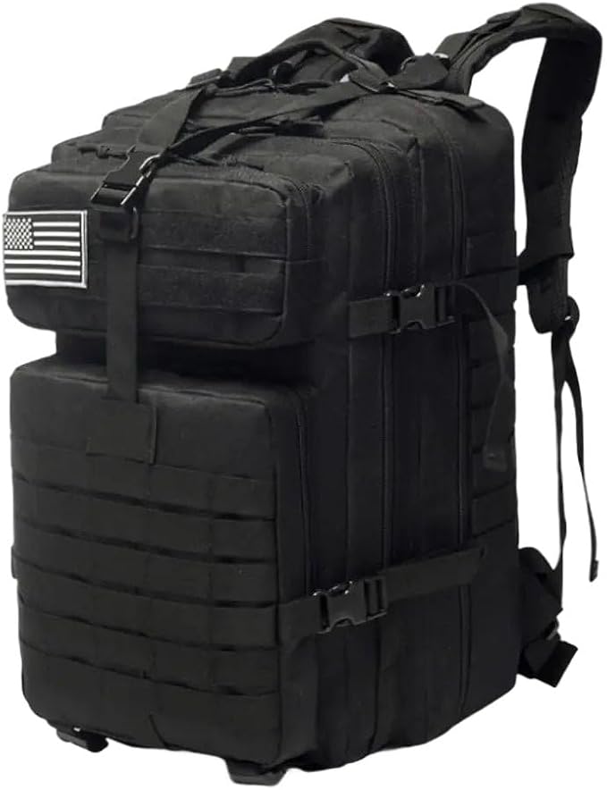 42L Tactical Backpack Bag with USA Patch Camo Brown