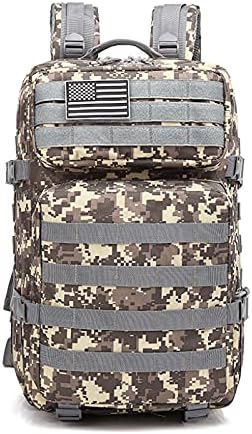 Tactical Military Backpack for Man45L Waterproof Army Pack Rucksack Hiking Laptop Backpack 3 Day Bug Out Bag Hiking Rucksack (ACU)