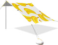 xigua Banana Beach Tent Sun Shelter with Carrying Bag - Silver Coated Oxford Fabric Beach Canopy for Beach Camping Fishing - Includes Windproof Ropes Sandbags &amp Stakes