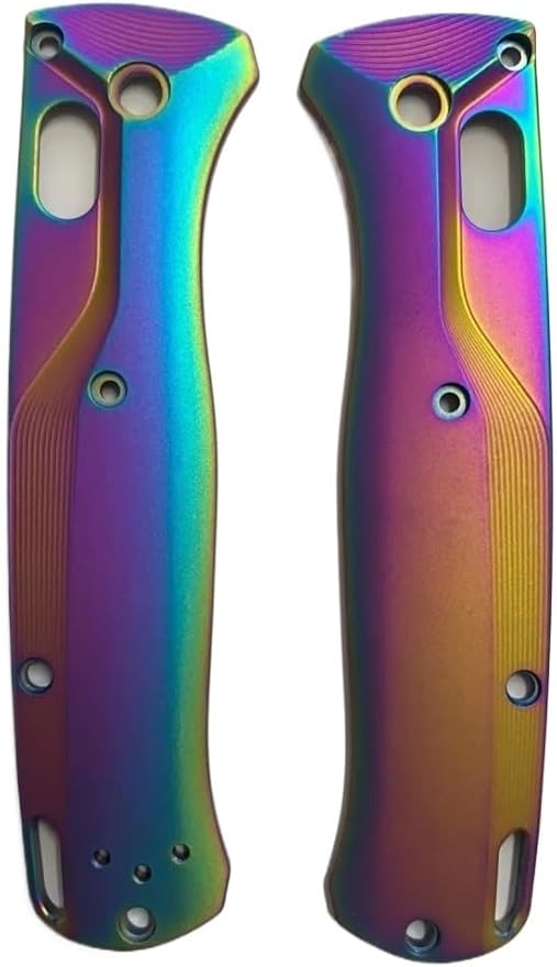 1 Pair Titanium Scales Fits for Bugout 535 CNC Handle Patch DIY Making Replacement Accessory