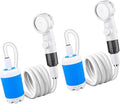 2PCS Outdoor Portable Shower Pumps Rechargeable Sprays Head For Camping Enthusiasts Travel &amp Watering Needs Battery Shower For Camping