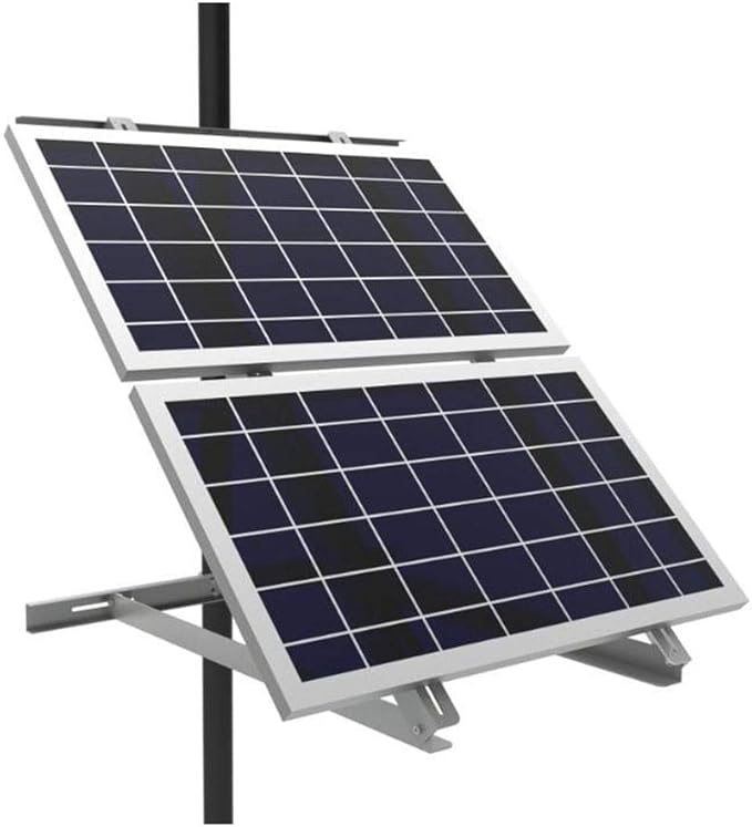 AIMS Power Adjustable Solar Panel Pole Mount Bracket - Fits 2 Panels up to 170 Watts Each