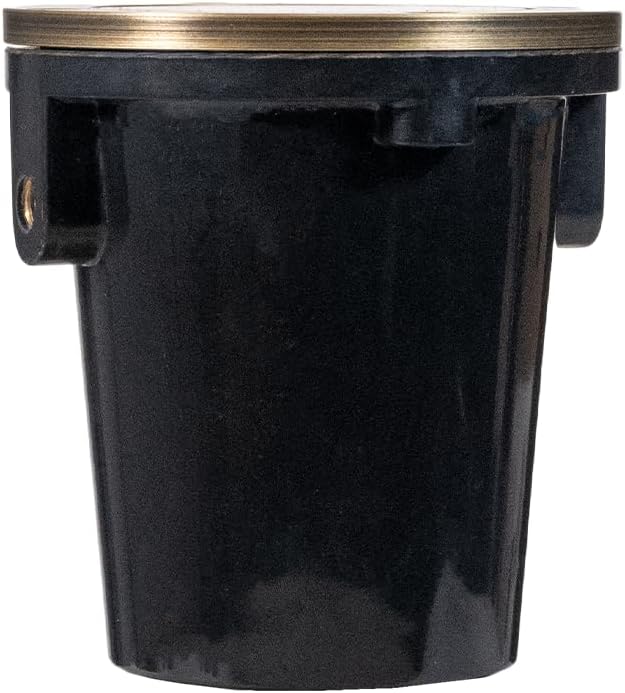 VOLT 12V 3-in-1 Waterproof IP68 Mini MR11 in-Grade Light with Brass Turret Top (Bronze) for Low Voltage Landscape Lighting on Pathway Driveway Deck or Dock