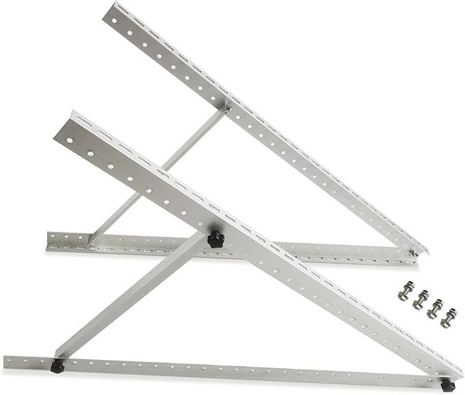 41in Adjustable Solar Panel Tilt Mount Brackets with Foldable Tilt LegsSolar Panel Mounting Support up to 180 200 300 Watt Panel for Roof RV Boat and Off-Grid