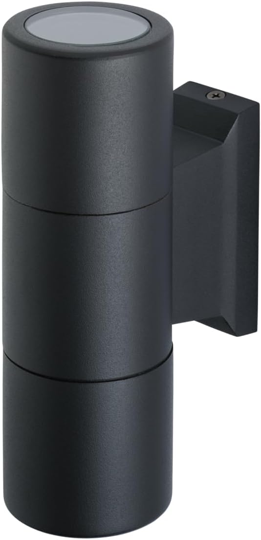 Kichler Large Up &amp Down Sconce in Black Brass for Screened Aluminum Pool Enclosures Screened Porches Patios Pergolas Decks (7 x 2.5 x 4.5) 15794BKB