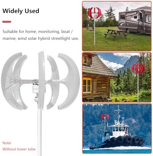 High-Efficiency 10kW Wind Turbine Generator - 5-Blade 12V/24V/48V/72V/110V/220V Power System with Controller for Home Farm RVs &amp Boats - Eco-Friendly Renewable Energy Solution