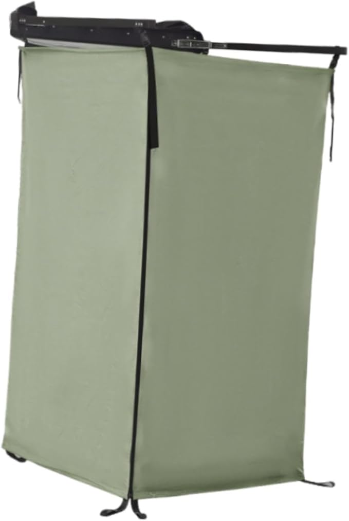 Vehicle Side Shower Tent Privacy Shelter Outdoor Changing Room Dressing Restroom for Camping Beach Van 39.37x39.37x70.87inch- Dark Green