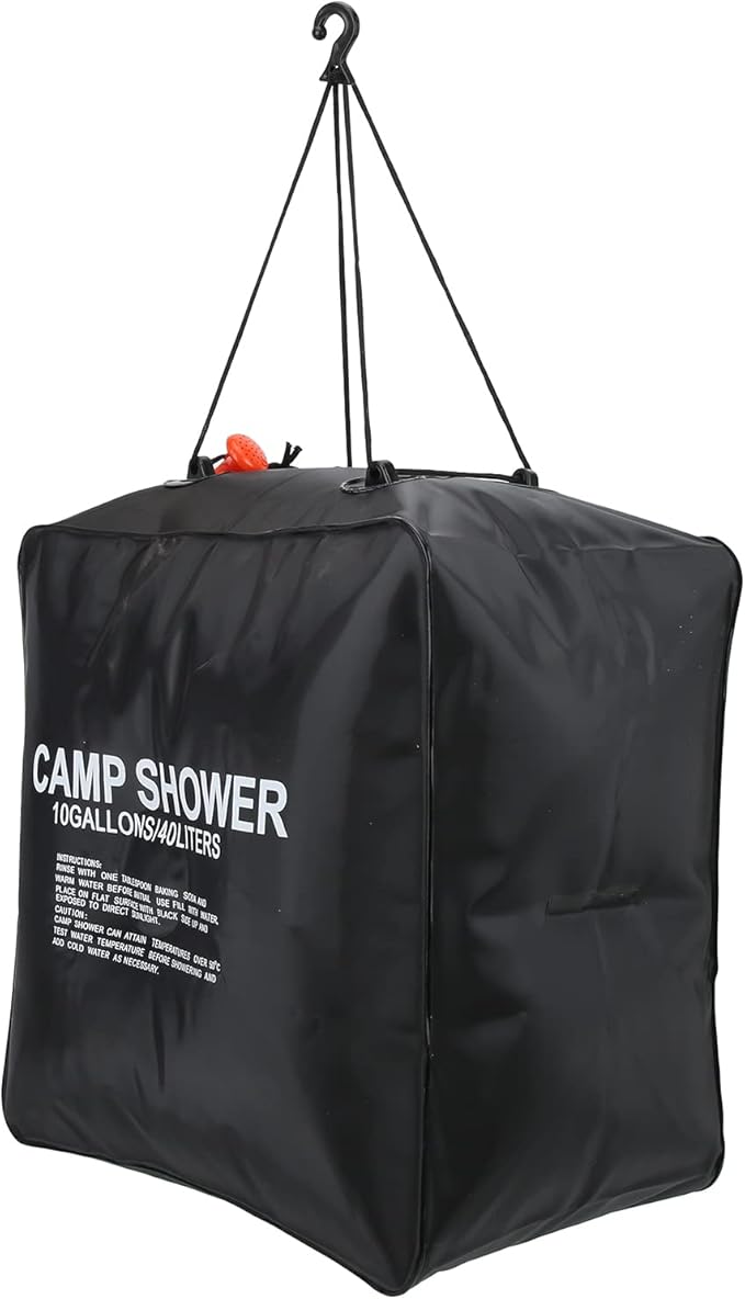 40L Solar Shower Bag Water Bag Energy Heated Solar Heated Outdoor Camping Shower with Leak - Proof PVC Material Advanced Shower Head for Hiking Beach Travel