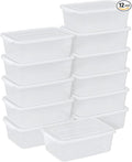 12 Packs 14 Quart Plastic Clear Storage Bins Plastic Storage Boxes with Lids