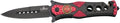 THIRD Assisted Safety Folding Knife K2775RD Fire Fighter Emblem with Cover red and Black Aluminium Handle 10.1 cm Blade