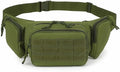 AIIHUA Tactical Fanny Pack for Concealed Carry EDC Waterproof Waist Pack with Laser-Cut MOLLE Panel Fits Full Size Pistols (Glock 17/Sig P320/M&ampP9) &amp Outdoor Gear Molle Tactical Waist Bag