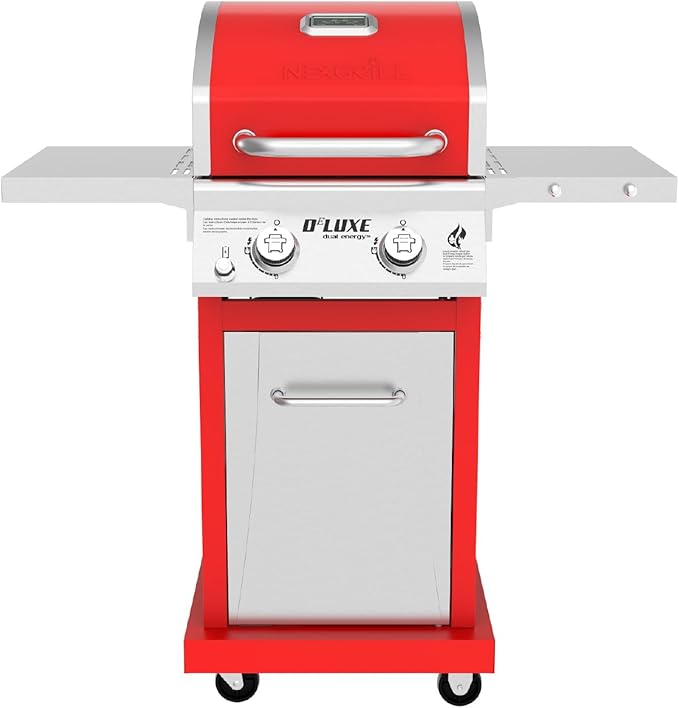 Nexgrill Deluxe 2-Burner Gas Grill with 401 SQ In Grate 28000 BTUs Stainless Steel Control Panel &amp Foldable Side Table Propane BBQ Grill for Outdoor Cooking Patios Backyards and More - 720-08