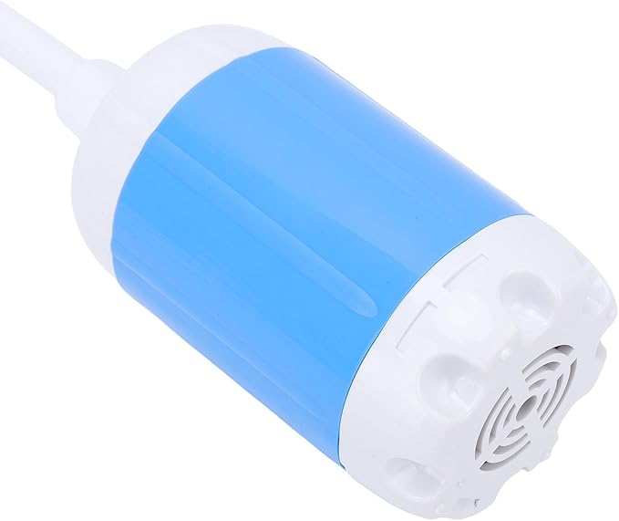 Portable Shower Pump 4000mAh Rechargeable Outdoor Camping Shower Head Sprayer with Mounting Rack Suction Cup Hook for Hiking Travel (Blue)