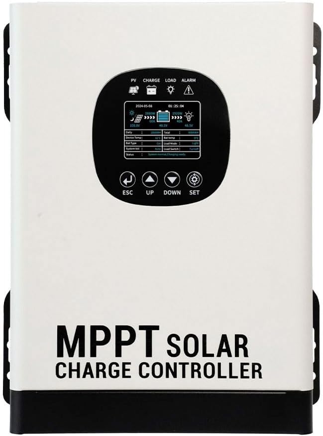 120A MPPT Solar Charge Controller 12V 24V 36V 48V 60V 72V 84V 96V Battery System AutoMax Input 230V PV Solar Panel Regulatorfit for Gel Flooded and Lithium Battery User
