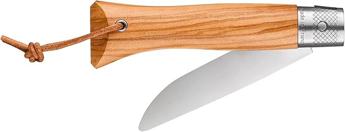 OPINEL NEO6 Folding Non-Locking Pocket Knife OPIFLEX Intuitive Design EDC Folder Wood Handles 2.75 in. Blade (Olive)