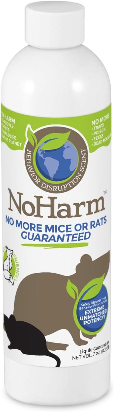 NoHarm Scent | Send Mice and Rats Away | Smart Solution | Indoor and Outdoor Use | Makes 1 Gallon