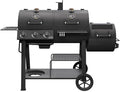 Oklahoma Joe's Canyon Combo Dual Fuel 3-Burner Propane Gas and Charcoal Smoker and Grill with 1031 sq. in. Cooking Area in Black