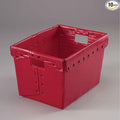 Global Industrial Postal Mail Tote Without Lid Corrugated Plastic Red 18-1/2x13-1/4x12 Lot of 10