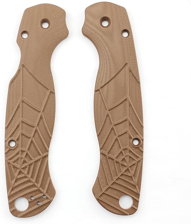 1 Pair G10 Scales Handle Fits for C81 Paramilitary 2 Custom Handle Patch DIY Making Replacement Accessory(Brown)