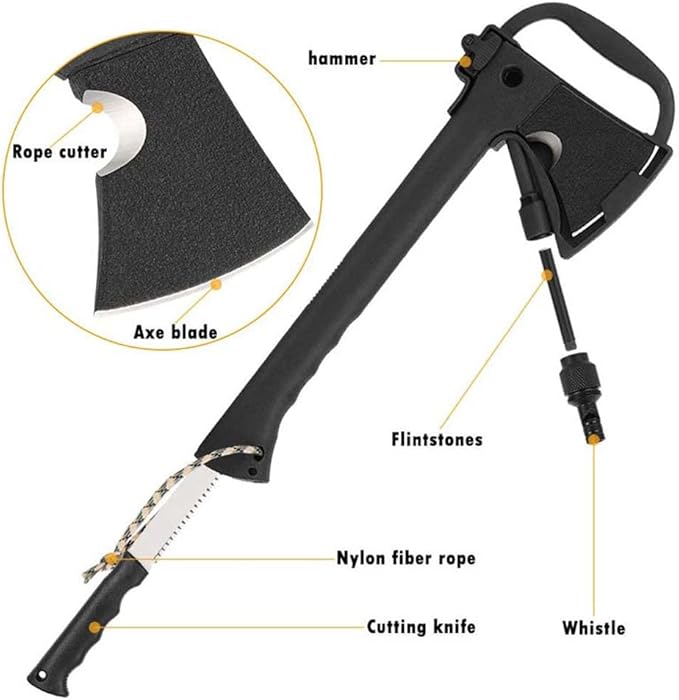 Outdoor Camping Multi-Purpose Axe Forest Wild Escape Self-Defense Chopping Firewood Axe