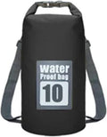 Waterproof Dry Bag 2pcs 5L/10L/15L/20L/30L Outdoor Sport PVC Waterproof Storage Dry Bag for Canoe Kayak Rafting Swimming Travel Kit Sack Backpack for SwimmingBoating(Black 10L)