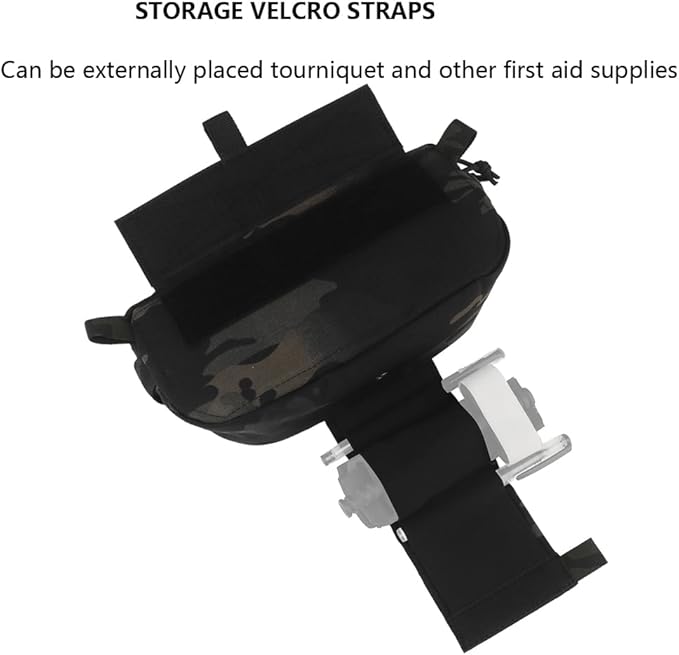 Tactical Sub Abdominal PouchDual-Purpose Dangler Drop Pouch with Tourniquet HolderTactial Vest Chest Rig Carrying Kit Bag