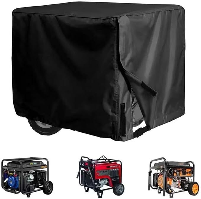 420D Heavy Duty Generator Cover for DeWalt DXGNR6500 8125W / 6500W Waterproof Portable Outdoor Generator Cover All Weather Protection with Windproof Buckle Straps