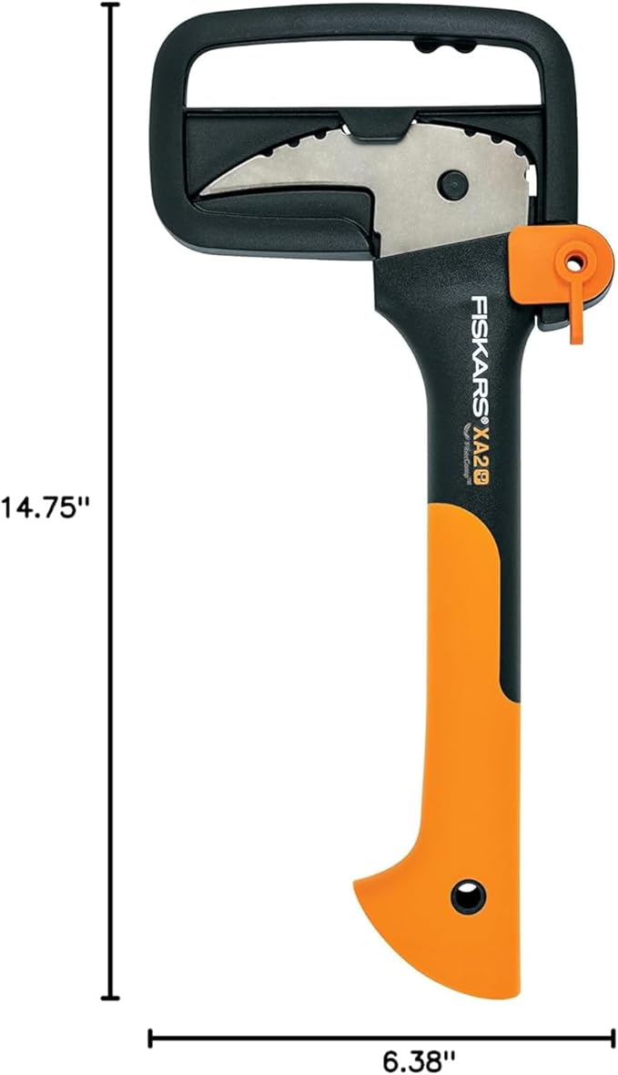 Fiskars 12 Hookaroon - Non-Slip Grip Handle with Pointed Angled Blade - Landscaping Tool for Rotating Dragging Stacking Logs - Black/Orange