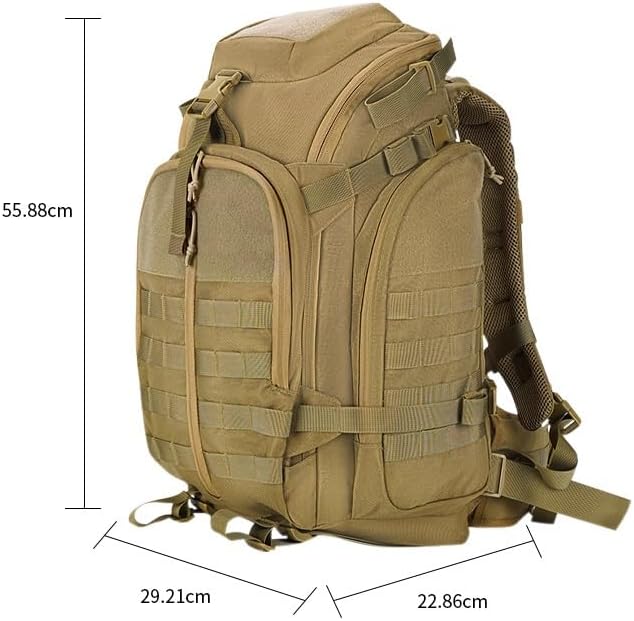 Tactical Backpack Military Molle Hiking 36-55L Outdoor Multifunctional Men's Mountaineering Army Green