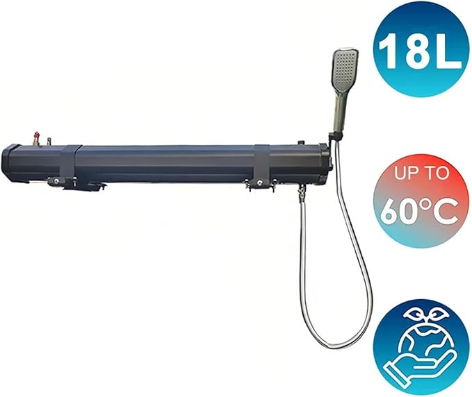 Solar Shower Road Camping Shower18L/20L/30L Pressurized Water Tank for Overlanding Outdoors Activities Compatible