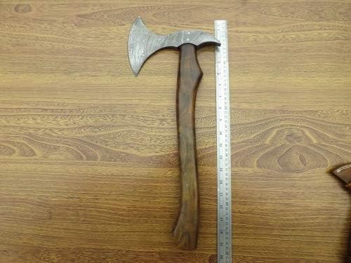 Axe Damascus Steel 20 Rose Wood Handle Axe/Hand Forged Woodsman Axe