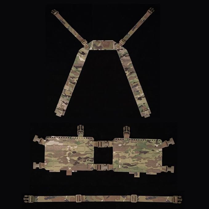 WoSporT Tactical Chest PackPlacard Split Front Chest Rig MOLLE System Magazine Pouch