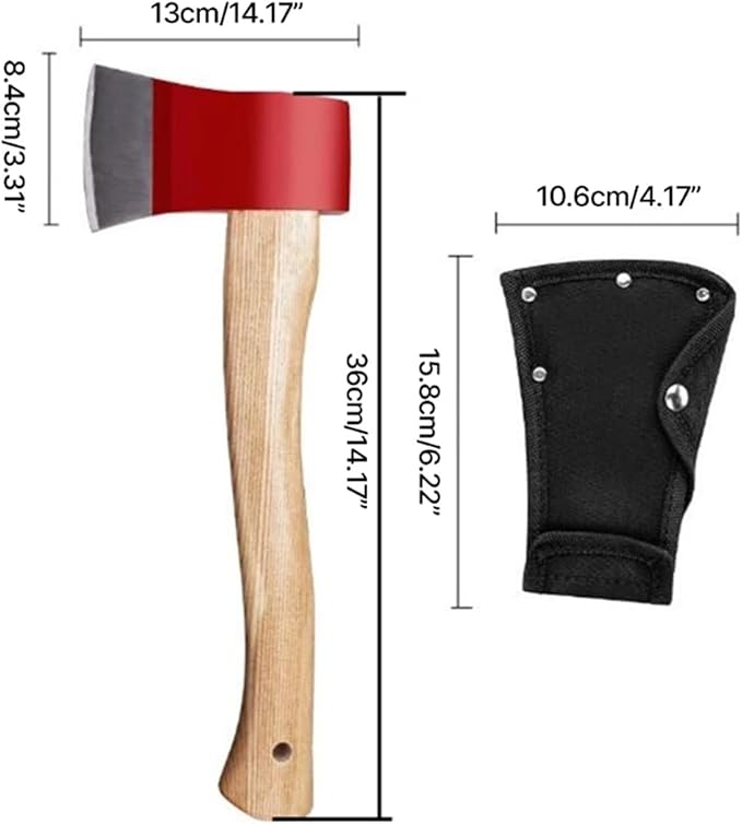 Hatchet Sheath Axes Heads Sheaths Handmade Protectors Case Light Weight Camping Waist Hangings Bag for Outdoor Work(1 600G Leather for C)