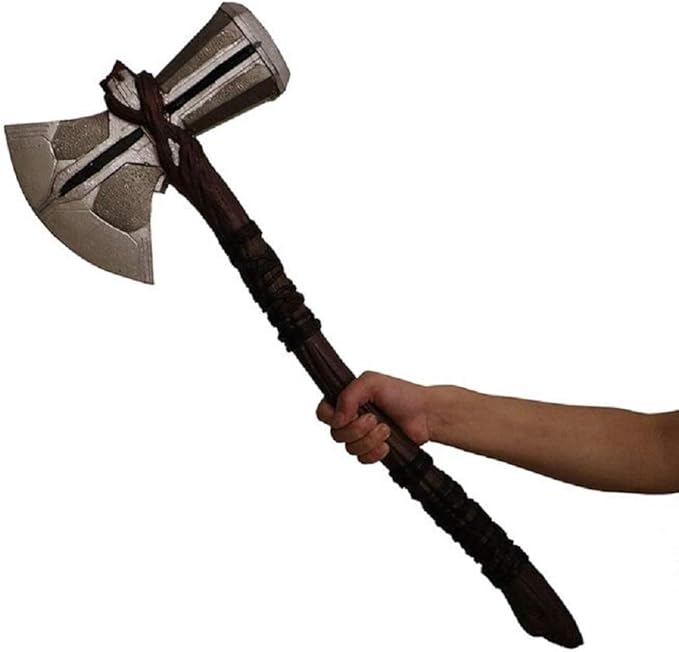 damdos Halloween Prop Cosplay Weapon 72cm PU Foam Axe Hammer Storm Breaker Cosplay Axe Birthdays Gifts