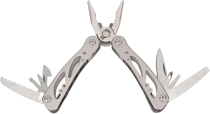 Professional 11 in 1 Multitool Pliers Stainless Steel Foldable Outdoor Camping Tool with Storage Bag 6 Inch Portable Survival Gear for Hiking Fishing