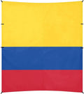Colombia Colombian National Flags Blue Red Yellow Foldable Beach Cabana UPF50+ Protection Easy Setup Sun Shelter with Sandbags Sand Shovel Poles for Backyard and Camping