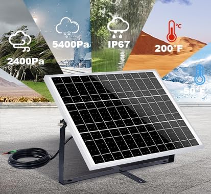 ECO-WORTHY 25W 12V Solar Battery Charger Trickle Maintainer 25W Waterproof Solar Panel Kit + Adjustable Mount Bracket + Upgrade Controllerfor 12V Batteries Cars RV Boat Motorcycle Marine