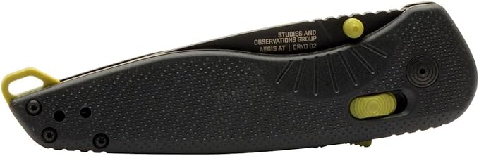 SOG Aegis AT Ambidextrous Outdoor Pocket Easy to Carry Folding Knives | CRYO D2 Stainless Steel Blade | AT-XR Lock