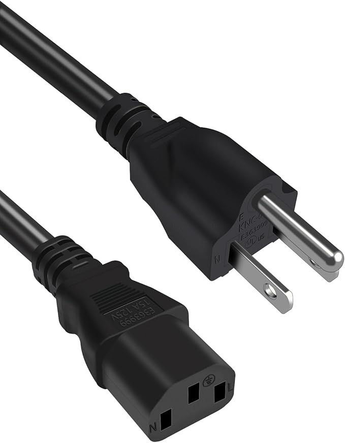 UL Listed 14AWG AC Power CordHeavy-Duty Power Station Charging Cable Compatible with Jackery Explorer 2000/1500/1000 ProEcoflowBluetti etc125V 15A Universal AC Power Cord10ft Power Cable 3 Prong