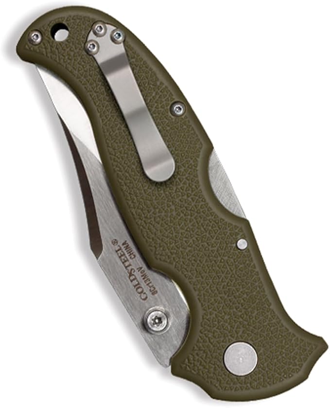 COLD STEEL Bush Ranger Lite 3.5 8Cr13MoV Razor-Sharp Blade 4.875 GFN Easy-To-Grip Handle Everyday Carry Hunting Folding Knife w/Rocker Lock