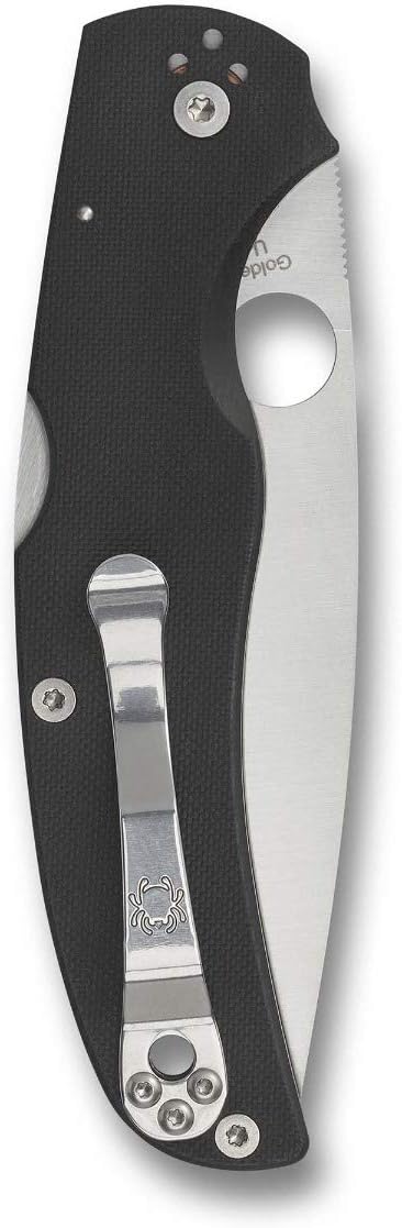 Spyderco Native Chief Knife - Black G-10 Handle with PlainEdge Full-Flat Grind CPM S30V Steel Blade and Back Lock - C244GP