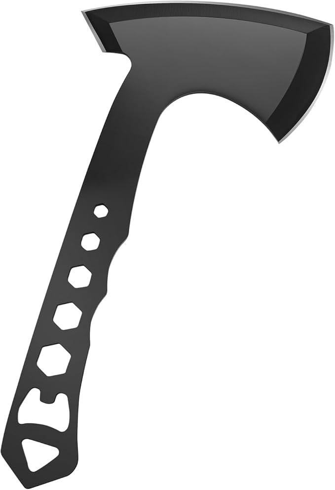 VEVOR Throwing Axes and Tomahawks 3 Pack Axe Throwing Hatchet Set Multi-Functional Handle with Wrench and Bottle Opener Stainless Steel with Black Nylon Sheath for Recreation and Competition