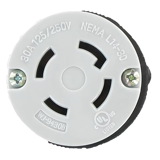 NEMA L14-30C Generator Connectors | 5-Pack | 30 Amp 125/250 Volt L1430C Power Connectors